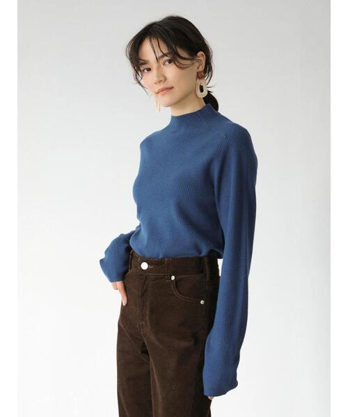 AMERICAN HOLIC（アメリカンホリック）の「ミニハイネックリブニットプルオーバー ＊（ニット/セーター・レディース・ブラック/ブラウン/アイボリー/その他7/ブルーグリーン/ライトベージュ/テラコッタ・M/L）」の21枚目の写真