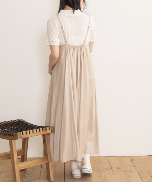 Mysa&Liina（ミーサリーナ）の「オーロラツイルワンピース（ワンピース・レディース・グレイッシュベージュ/ブラック/オレンジ/ブルー・M）」の9枚目の写真