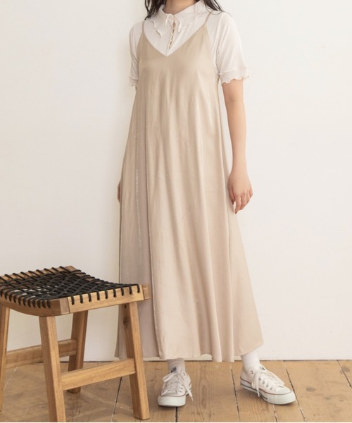 Mysa&Liina（ミーサリーナ）の「オーロラツイルワンピース（ワンピース・レディース・グレイッシュベージュ/ブラック/オレンジ/ブルー・M）」の11枚目の写真