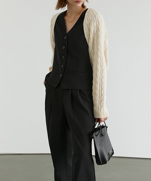 Fano Studios(ファノ ストゥディオズ)の「【Fano Studios】Cable knit bolero FD20S128(カーディガン/ボレロ・レディース・アイボリー・L/M/S)」の5枚目の写真