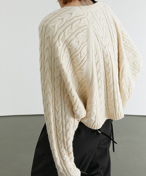Fano Studios(ファノ ストゥディオズ)の「【Fano Studios】Cable knit bolero FD20S128(カーディガン/ボレロ・レディース・アイボリー・L/M/S)」の10枚目の写真