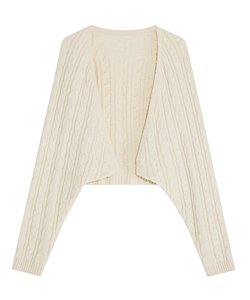 Fano Studios(ファノ ストゥディオズ)の「【Fano Studios】Cable knit bolero FD20S128(カーディガン/ボレロ・レディース・アイボリー・L/M/S)」の12枚目の写真