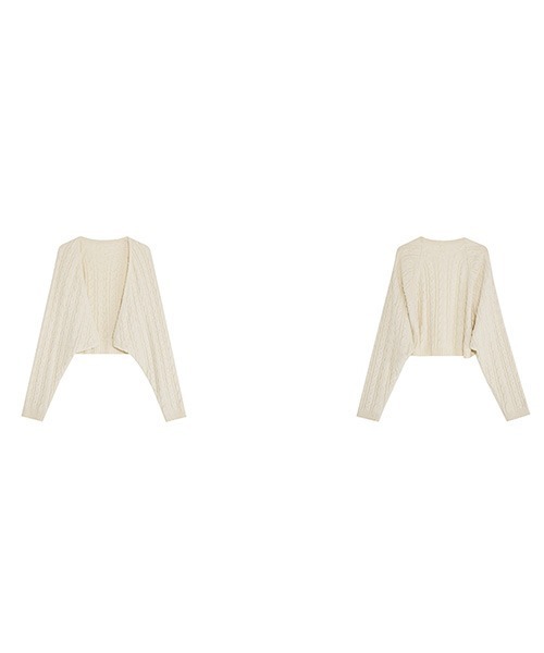 Fano Studios(ファノ ストゥディオズ)の「【Fano Studios】Cable knit bolero FD20S128(カーディガン/ボレロ・レディース・アイボリー・L/M/S)」の13枚目の写真