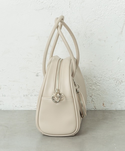 mystic（ミスティック）の「ポーチ付ボストンBAG（ボストンバッグ・レディース・アイボリー/ブラック/パープル/ピンク・FREE）」の8枚目の写真