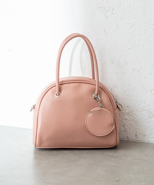 mystic（ミスティック）の「ポーチ付ボストンBAG（ボストンバッグ・レディース・アイボリー/ブラック/パープル/ピンク・FREE）」の11枚目の写真