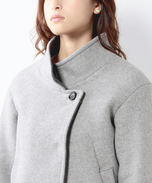 Jewel Changes ジュエルチェンジズ の JOC 17FW ウールシャギー ノーカラーコート その他アウター