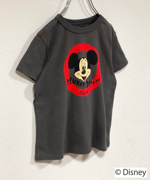 Disney（ディズニー）の「【Disney】ミッキーマウス/半袖Tシャツ（80～150cm）（Tシャツ/カットソー・キッズ・ベージュ/グリーン/レッド/キナリ/チャコール/ブルー・80/100/110/120/130/140/90/150/95）」の3枚目の写真