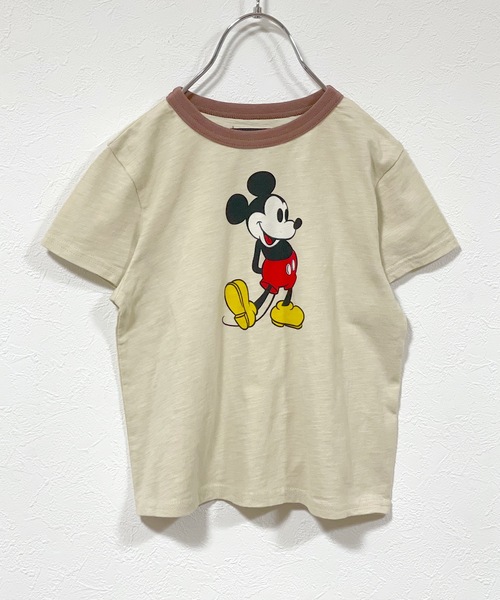 Disney（ディズニー）の「【Disney】ミッキーマウス/半袖Tシャツ（80～150cm）（Tシャツ/カットソー・キッズ・ベージュ/グリーン/レッド/キナリ/チャコール/ブルー・80/100/110/120/130/140/90/150/95）」の10枚目の写真