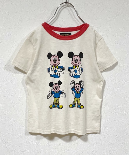 Disney（ディズニー）の「【Disney】ミッキーマウス/半袖Tシャツ（80～150cm）（Tシャツ/カットソー・キッズ・ベージュ/グリーン/レッド/キナリ/チャコール/ブルー・80/100/110/120/130/140/90/150/95）」の14枚目の写真