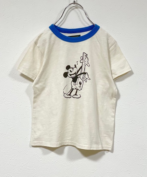 Disney（ディズニー）の「【Disney】ミッキーマウス/半袖Tシャツ（80～150cm）（Tシャツ/カットソー・キッズ・ベージュ/グリーン/レッド/キナリ/チャコール/ブルー・80/100/110/120/130/140/90/150/95）」の16枚目の写真