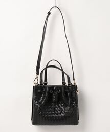 ウーブン レザー スモール バケットバッグ womens