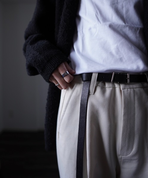 y/m by れぽすけ(イムバイレポスケ)の「ロングテールベルト(ベルト・メンズ・ブラック・FREE)」の8枚目の写真