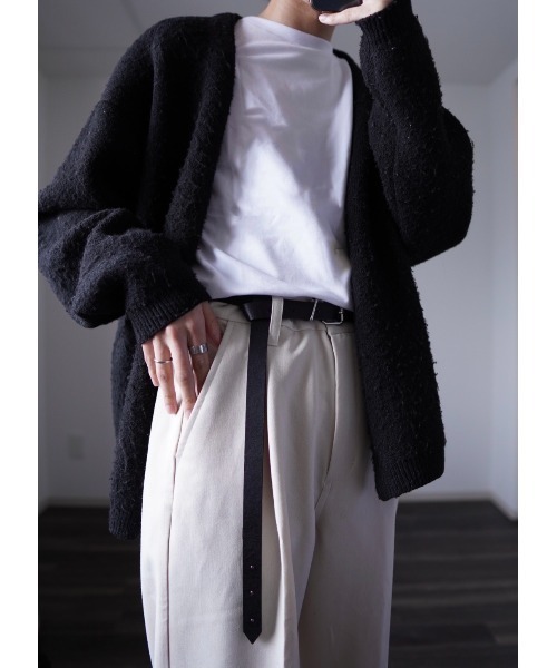 y/m by れぽすけ(イムバイレポスケ)の「ロングテールベルト(ベルト・メンズ・ブラック・FREE)」の3枚目の写真