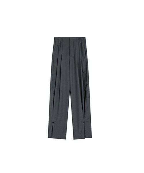 UNSPOKEN（アンスポクン）の「【UNSPOKEN】Hem tack slacks UQ20K016（スラックス・レディース・ダークグレー・M/S/L）」の7枚目の写真