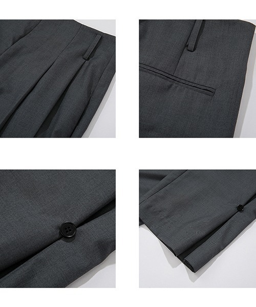 UNSPOKEN（アンスポクン）の「【UNSPOKEN】Hem tack slacks UQ20K016（スラックス・レディース・ダークグレー・M/S/L）」の9枚目の写真