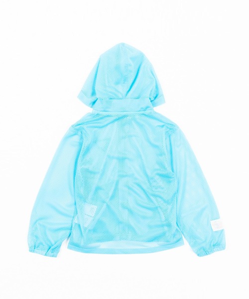 KP BOY（ケーピーボーイ）の「CAYA 虫除け(インセクトシールド)フード付きメッシュパーカー(100-130cm)（パーカー・キッズ・ブルー系その他/スカイブルー・120cm/130cm/110cm/100cm）」の8枚目の写真
