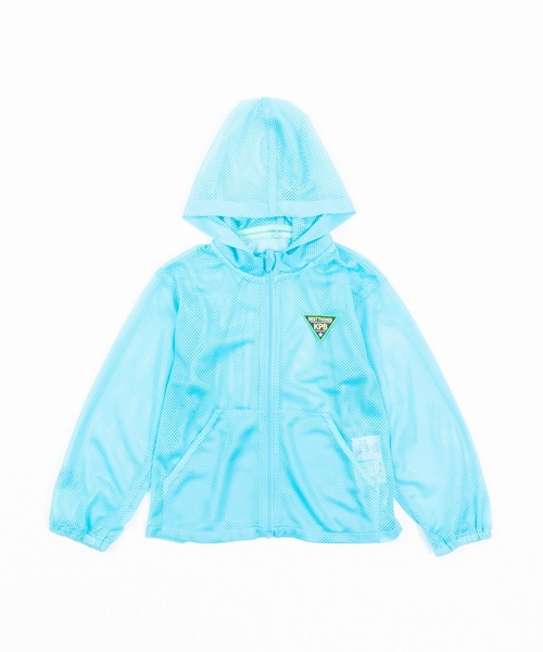 KP BOY（ケーピーボーイ）の「CAYA 虫除け(インセクトシールド)フード付きメッシュパーカー(100-130cm)（パーカー・キッズ・ブルー系その他/スカイブルー・120cm/130cm/110cm/100cm）」の10枚目の写真