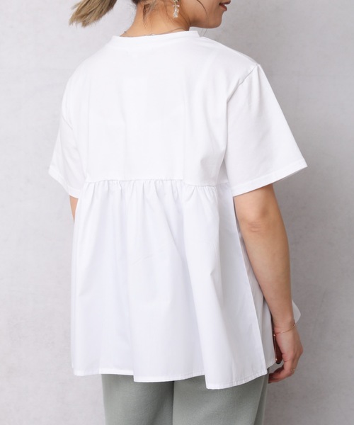 Bonjour Sagan（ボンジュールサガン）の「裾フリルTEE【ZOZO限定アイテム】（Tシャツ/カットソー・レディース・ホワイト/ブラック・FREE）」の21枚目の写真