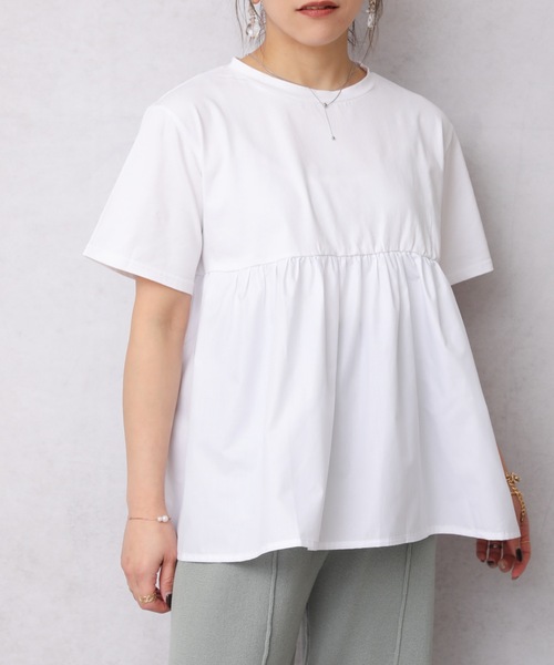 Bonjour Sagan（ボンジュールサガン）の「裾フリルTEE【ZOZO限定アイテム】（Tシャツ/カットソー・レディース・ホワイト/ブラック・FREE）」の20枚目の写真