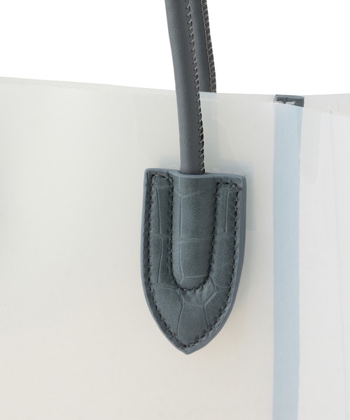 ROPE' PICNIC(ロペピクニック)の「【A4対応】クロコ型押しコンビクリアトートバッグ(トートバッグ・レディース・ブラック/ブラウン/ブルー・FREE)」の4枚目の写真