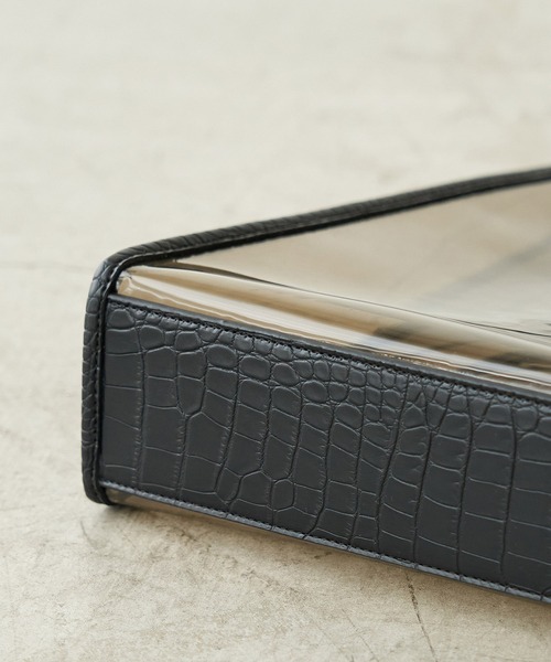 ROPE' PICNIC(ロペピクニック)の「【A4対応】クロコ型押しコンビクリアトートバッグ(トートバッグ・レディース・ブラック/ブラウン/ブルー・FREE)」の13枚目の写真