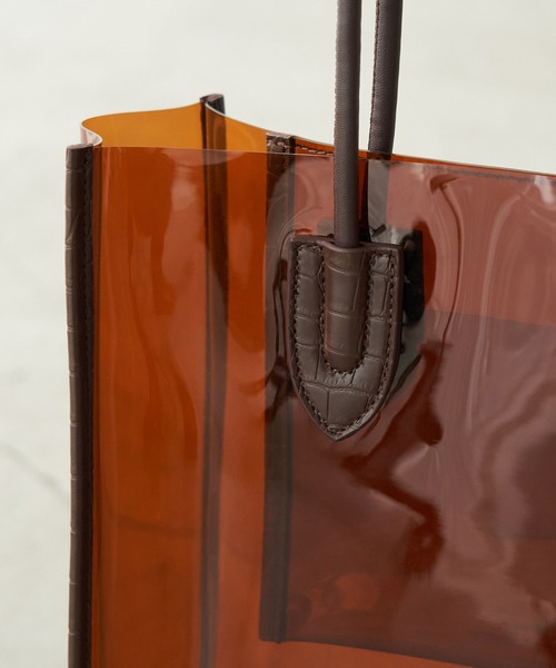 ROPE' PICNIC(ロペピクニック)の「【A4対応】クロコ型押しコンビクリアトートバッグ(トートバッグ・レディース・ブラック/ブラウン/ブルー・FREE)」の12枚目の写真