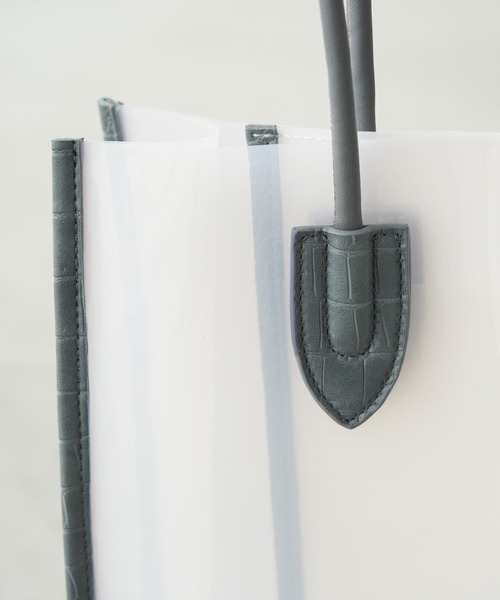 ROPE' PICNIC(ロペピクニック)の「【A4対応】クロコ型押しコンビクリアトートバッグ(トートバッグ・レディース・ブラック/ブラウン/ブルー・FREE)」の10枚目の写真