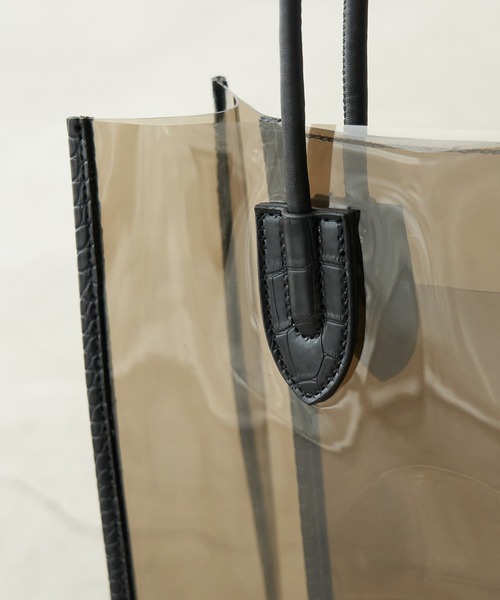 ROPE' PICNIC(ロペピクニック)の「【A4対応】クロコ型押しコンビクリアトートバッグ(トートバッグ・レディース・ブラック/ブラウン/ブルー・FREE)」の15枚目の写真