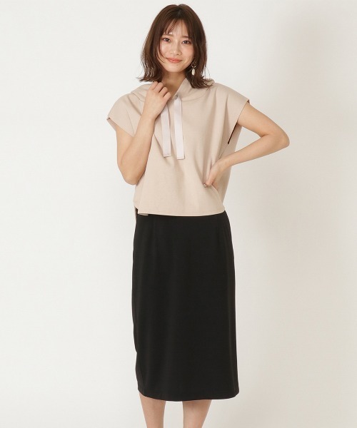 WILLSELECTION（ウィルセレクション）の「ポンチタイトスカート（スカート・レディース・ブラック/アイボリー・SMALL/MEDIUM）」の2枚目の写真