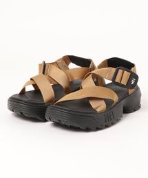 MEI（メイ）の「【MEI メイ】Lady's RECYCLED NYLON TAPE SANDAL リサイクルナイロン テープサンダル 厚底 シャークソール（サンダル）」