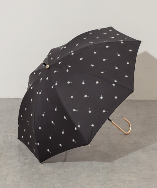 natural couture(ナチュラルクチュール)の「お花刺繍(晴雨兼用)傘(長傘・レディース・ネイビー/ブラック/ミント/ベージュ・FREE)」の21枚目の写真