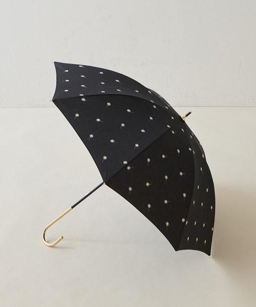natural couture(ナチュラルクチュール)の「お花刺繍(晴雨兼用)傘(長傘・レディース・ネイビー/ブラック/ミント/ベージュ・FREE)」の9枚目の写真