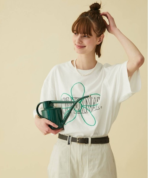 COVERNAT■Flower base T-shirt■送料込 フラワーベースT ブルー - Covernat | 60% - アジアファッション通販