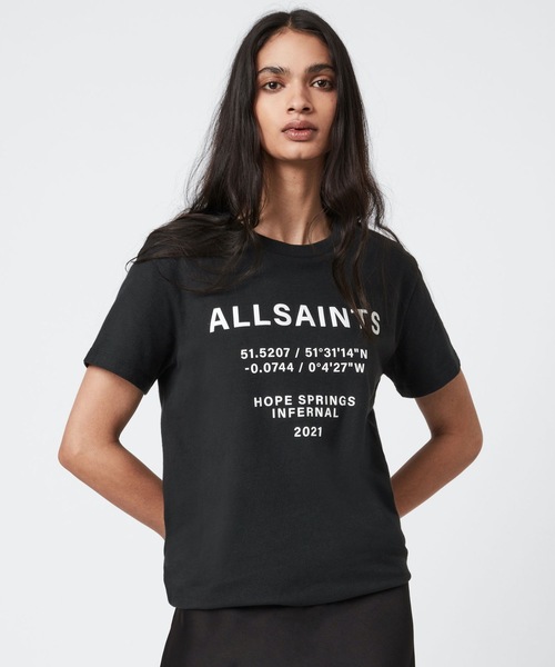 ALLSAINTS（オールセインツ）の「CO-ORDINATES BOYFRIEND T-SHIRT | CO-ORDINATES ボーイフレンド Tシャツ（Tシャツ/カットソー・レディース・グリーン系/ブラック/ホワイト・M/S/XS）」の21枚目の写真
