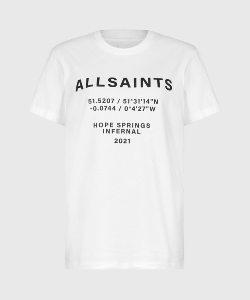 ALLSAINTS（オールセインツ）の「CO-ORDINATES BOYFRIEND T-SHIRT | CO-ORDINATES ボーイフレンド Tシャツ（Tシャツ/カットソー・レディース・グリーン系/ブラック/ホワイト・M/S/XS）」の9枚目の写真