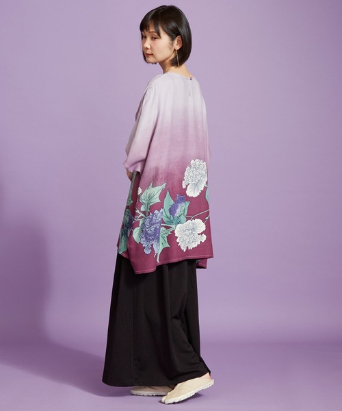 カヤ（カヤ）の「【カヤ】ゆらめき袴風パンツ（その他パンツ・レディース・パープル/ネイビー/グレー/スミクロ・FREE）」の7枚目の写真