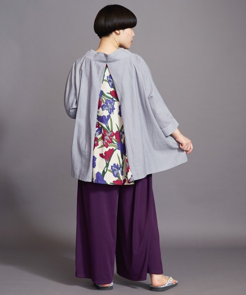 カヤ（カヤ）の「【カヤ】ゆらめき袴風パンツ（その他パンツ・レディース・パープル/ネイビー/グレー/スミクロ・FREE）」の17枚目の写真