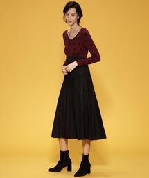 ブランド古着 Grace Continental グレースコンチネンタルのワンピース ドレス ドット柄 古着通販 Zozoused