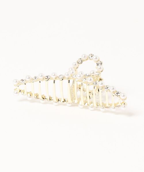 Alite cloth(アリーテクロス)の「ミニパールトレンドクリップ(バレッタ/ヘアクリップ・レディース・ホワイト/シルバー/シルバー系その他・FREE)」の4枚目の写真