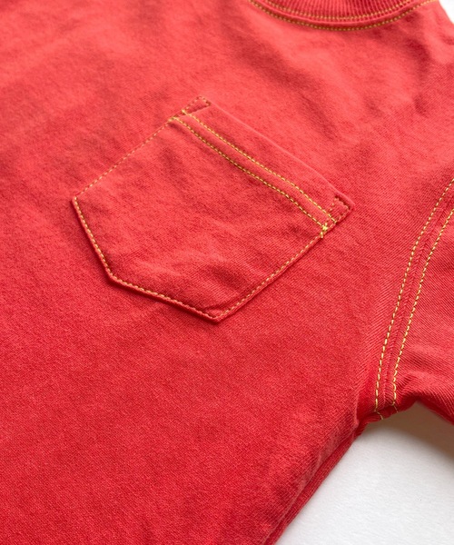 Life Support Products（ライフサポートプロダクツ）の「ステッチ配色ポケットTシャツ（80～150cm）（Tシャツ/カットソー・キッズ・ホワイト/ブラック/パープル/レッド/イエロー・90/100/110/120/80/130/95/140/150）」の10枚目の写真