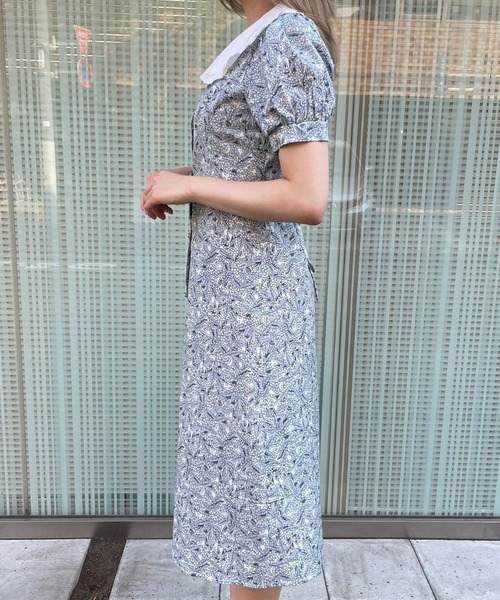 フリルカラープリントワンピース ワンピース ワンピース Titty Co Petit Petit ティティーアンドコープチ のファッション Titty Co Titty Co