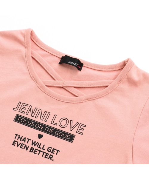 JENNI love(ジェニィラブ)の「接触冷感フロントネッククロスTシャツ(Tシャツ/カットソー・キッズ・ミント/サックスブルー/ピンク・150cm/160cm/130cm/140cm)」の10枚目の写真
