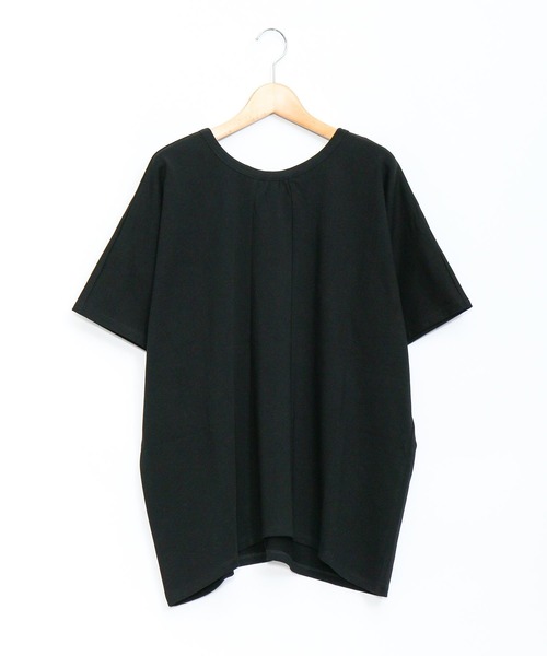 AS KNOW AS de base（アズノゥアズドゥバズ）の「最高の着心地カットプルオーバー（Tシャツ/カットソー・レディース・サックスブルー/グリーン/ブラック/オフホワイト・FREE）」の3枚目の写真