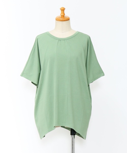 AS KNOW AS de base（アズノゥアズドゥバズ）の「最高の着心地カットプルオーバー（Tシャツ/カットソー・レディース・サックスブルー/グリーン/ブラック/オフホワイト・FREE）」の9枚目の写真