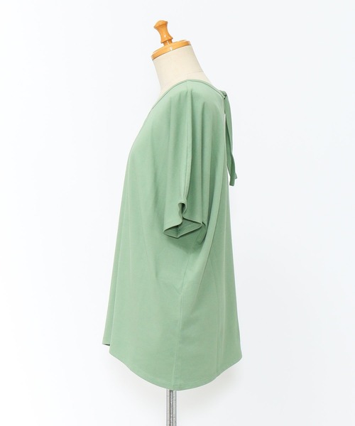 AS KNOW AS de base（アズノゥアズドゥバズ）の「最高の着心地カットプルオーバー（Tシャツ/カットソー・レディース・サックスブルー/グリーン/ブラック/オフホワイト・FREE）」の7枚目の写真