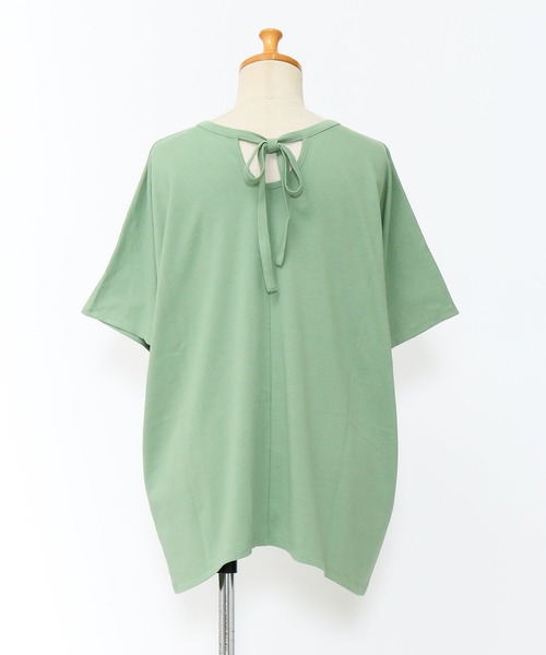 AS KNOW AS de base（アズノゥアズドゥバズ）の「最高の着心地カットプルオーバー（Tシャツ/カットソー・レディース・サックスブルー/グリーン/ブラック/オフホワイト・FREE）」の8枚目の写真