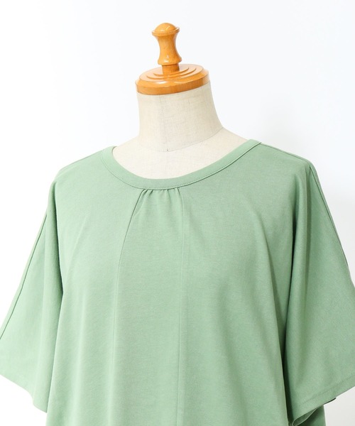 AS KNOW AS de base（アズノゥアズドゥバズ）の「最高の着心地カットプルオーバー（Tシャツ/カットソー・レディース・サックスブルー/グリーン/ブラック/オフホワイト・FREE）」の5枚目の写真