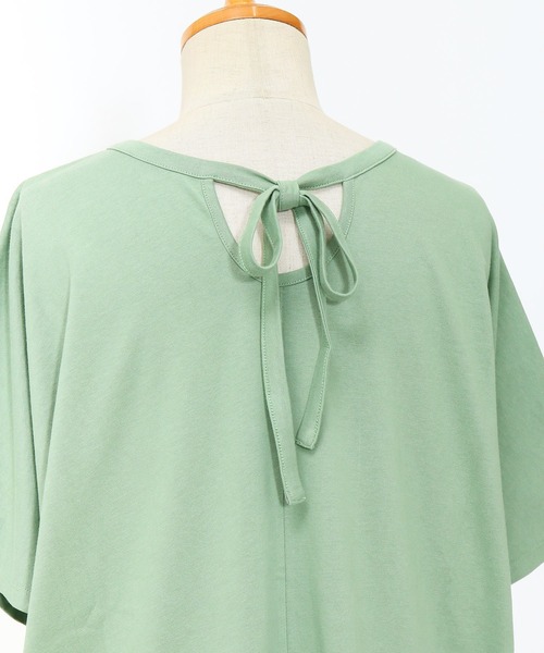 AS KNOW AS de base（アズノゥアズドゥバズ）の「最高の着心地カットプルオーバー（Tシャツ/カットソー・レディース・サックスブルー/グリーン/ブラック/オフホワイト・FREE）」の12枚目の写真