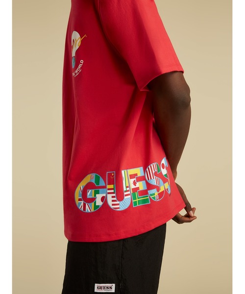 Guess（ゲス）の「GUESS Originals SU GAMES Logo Tee（Tシャツ/カットソー・メンズ・ホワイト/ブラック/レッド・SMALL/MEDIUM/LARGE/X-LARGE）」の15枚目の写真