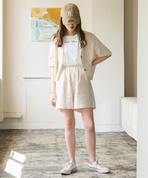 Ambre Neige（アンブルネージュ）の「リネンセットアップ／【WEB/EC限定商品】（セットアップ・レディース・ライトブラウン/ナチュラル・FREE）」の2枚目の写真